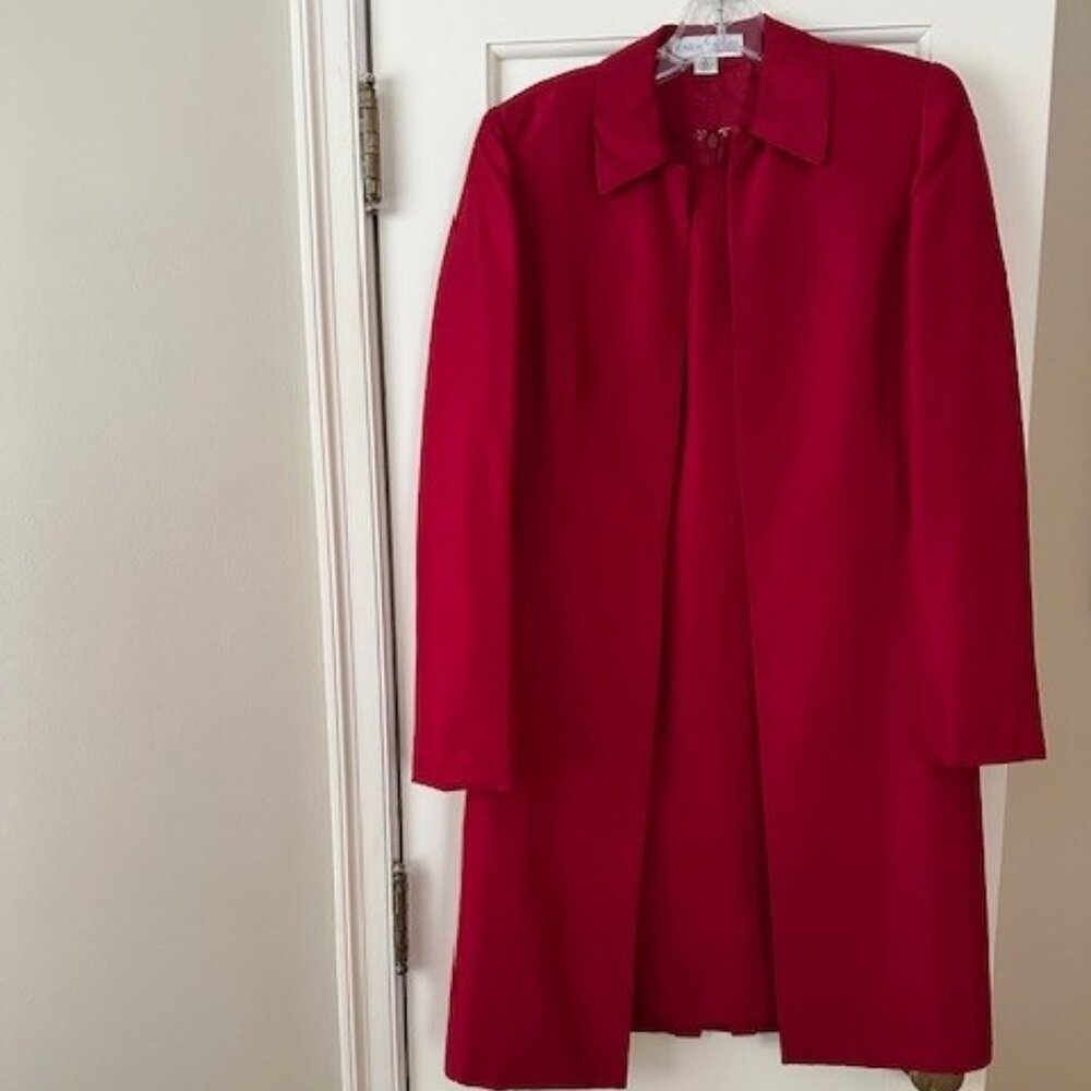 Silk Sheath Dress + Coat Set